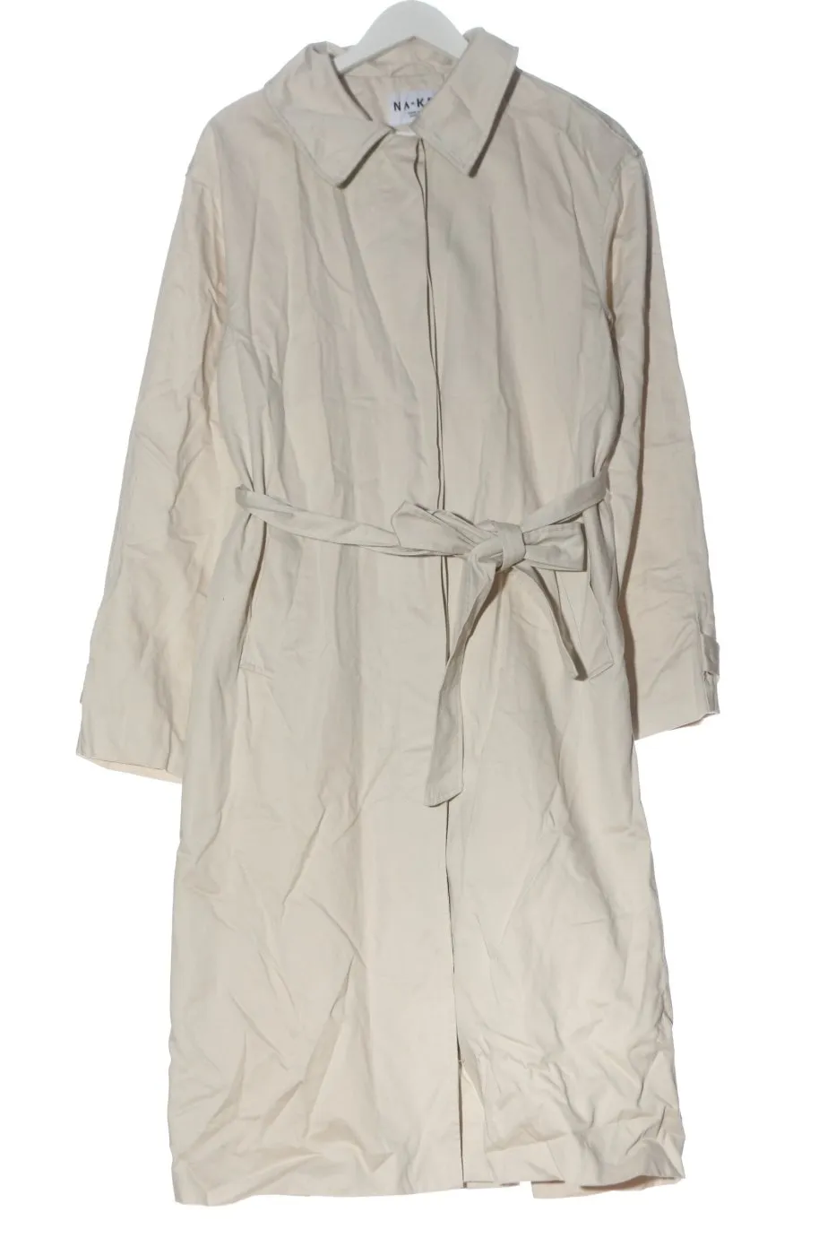 NA-KD bodenlanger Mantel creme Casual-Look