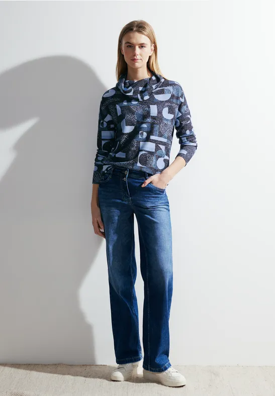 Volumenkragen Shirt